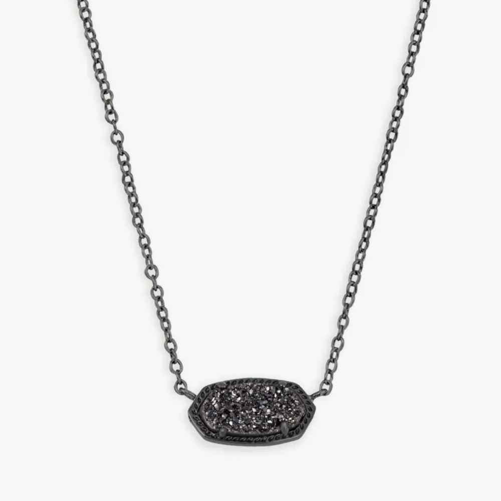 Kendra Scott Elisa necklace black drusy